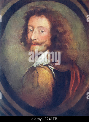 Ce tableau de l'artiste baroque flamand Anthony Van Dyck est intitulé Portrait de Van Dyck ou de l'artiste et est un auto-portrait. Banque D'Images