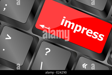 Impress word sur l'ordinateur pc touche clavier Banque D'Images