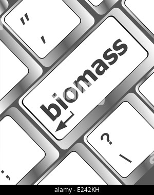 Les touches du clavier avec le bouton Mot de la biomasse Banque D'Images