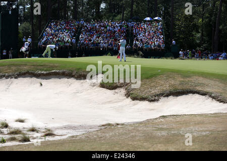 Pinehurst, Caroline du Nord, USA. 14 Juin, 2014. Hideki Matsuyama (JPN) Golf : Hideki Matsuyama du Japon en action au cours de la troisième série de la 114e championnat ouvert aux États-Unis à Pinehurst Resort Country Club no2 en cours Pinehurst, Caroline du Nord, États-Unis . © Koji Aoki/AFLO SPORT/Alamy Live News Banque D'Images