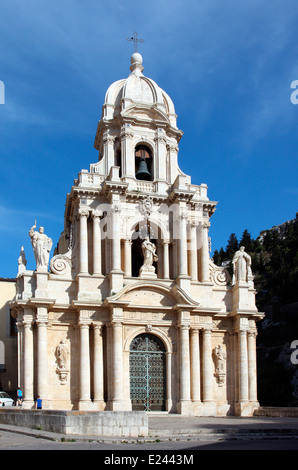 Silician église baroque de St Barthélemy à Scicli Banque D'Images