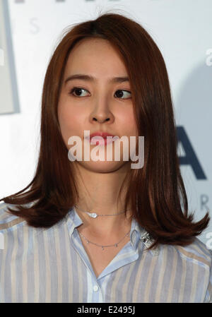 Han Hye-jin, le 13 juin 2014 : l'actrice sud-coréen Han Hye-jin assiste à un événement promotionnel à Séoul, Corée du Sud. © Lee Jae-Won/AFLO/Alamy Live News Banque D'Images