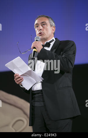 Taormina, Sicile, Italie. 15 Juin, 2014. Mario Sesti assiste à la 60e Taormina Film Fest le 15 juin 2014 à Taormina, Italie. Credit : Manuel Romano/NurPhoto ZUMAPRESS.com/Alamy/Live News Banque D'Images