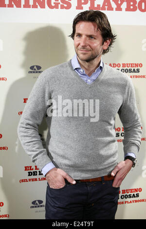 Bradley Cooper à l''Silver Linings Playbook' photocall à l'Hôtel Santo Mauro : Bradley Cooper Où : Madrid, Espagne Quand KDNPIX.COM, : 16 Jan 2013 Banque D'Images
