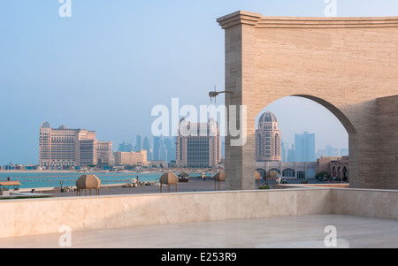 L'horizon de la baie de l'ouest de l'Amphithéâtre Katara - Doha, Qatar Banque D'Images