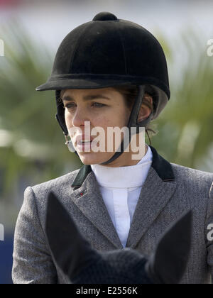 Charlotte Casiraghi fait concurrence à l'International show jumping de Barbizon avec : Charlotte Casiraghi Où : Barbizon, France Quand : 31 Mars 2013 Banque D'Images