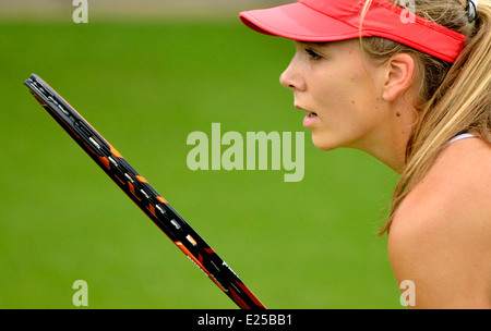 Katie Boulter (GO) jouer à Eastbourne, 2014 Banque D'Images