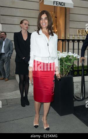 Karl Lagerfeld's Aperçu de l'exposition de "la gloire de l'eau" - Arrivées avec Carine Roitfeld : où : Paris, France Date : 03 Juil 2013 Banque D'Images