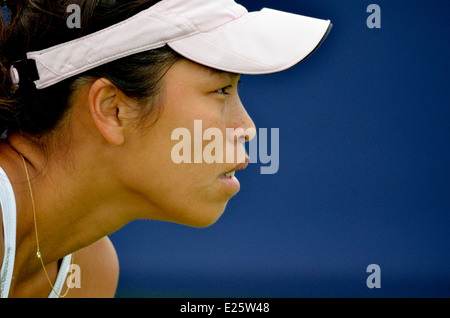 Su-Wei Hsieh (Taipei) jouant à Eastbourne, 2014 Banque D'Images