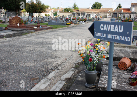 Jarnac, la ville où est né l'ancien président français, François Mitterrand, Charente, Poitou Charentes, France. Banque D'Images