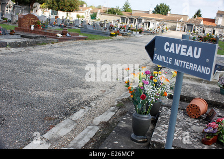 Jarnac, la ville où est né l'ancien président français, François Mitterrand, Charente, Poitou Charentes, France. Banque D'Images