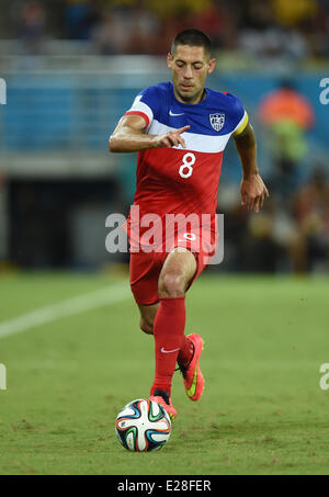 Natal, Brésil. 16 Juin, 2014. Clint Dempsey de USA en action lors de la Coupe du Monde 2014 Groupe G avant-match entre le Ghana et les USA à l'Estadio stade Arena das Dunas de Natal, Brésil, 16 juin 2014. Dpa : Crédit photo alliance/Alamy Live News Banque D'Images