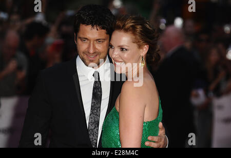 London, UK, UK. 4e août 2009. Gerard Butler et Katherine Heigl assister UK Premiere de 'la vérité laide' à vue West End. © Ferdaus Shamim/ZUMA/ZUMAPRESS.com/Alamy fil Live News Banque D'Images