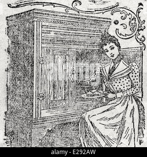 Worcester Evening Gazette, 15 juin 1898, coffre de cèdre publicité Banque D'Images