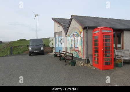 Aswan Aswan et minibus électriques interpretive centre Houbie Aswan Shetland Ecosse Juin 2014 Banque D'Images