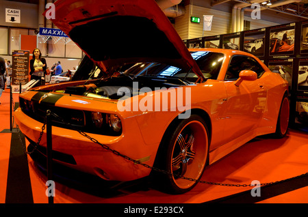 American Muscle car dans les années 1970 s orange Banque D'Images