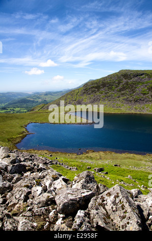 Manod Lac à Blaenau Ffestiniog, Gwynedd Banque D'Images