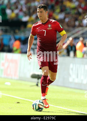 Savador, au Brésil. 16 Juin, 2014. Finales de la Coupe du Monde 2014. L'Allemagne contre le Portugal. Cristiano Ronaldo : Action Crédit Plus Sport/Alamy Live News Banque D'Images