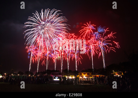Tsuchiura Fireworks, Tsuchiura, Ibaraki, Japon Banque D'Images
