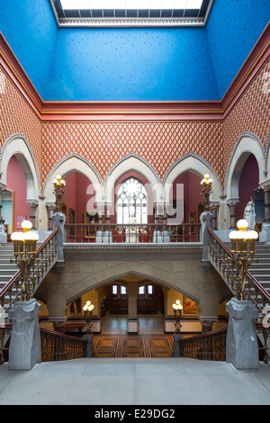 L'escalier principal, Pennsylvania Academy of the Fine Arts, Philadelphia, Pennsylvania, USA Banque D'Images