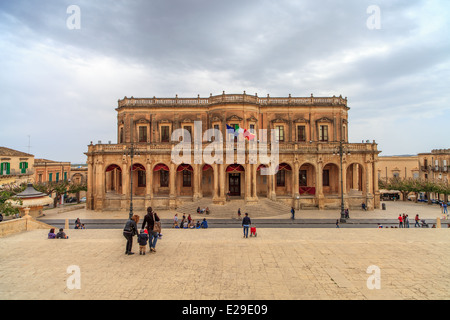 Noto, Palazzo Ducezio Banque D'Images