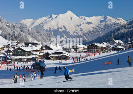 France, Haute Savoie, Domaine des Portes du Soleil, Les Gets, Banque D'Images