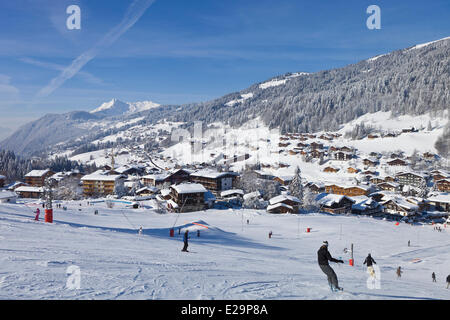 France, Haute Savoie, Domaine des Portes du Soleil, Les Gets, Banque D'Images