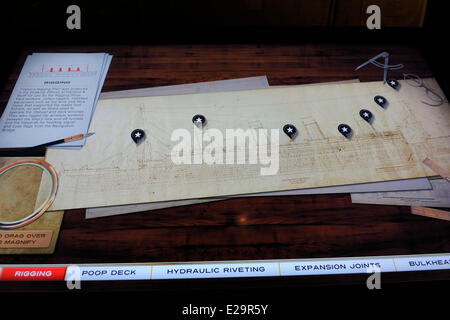 Royaume-uni, Irlande du Nord, près de Belfast Cultra, Ulster Folk and Transport Museum, plans interactifs de la RMS Titanic Banque D'Images