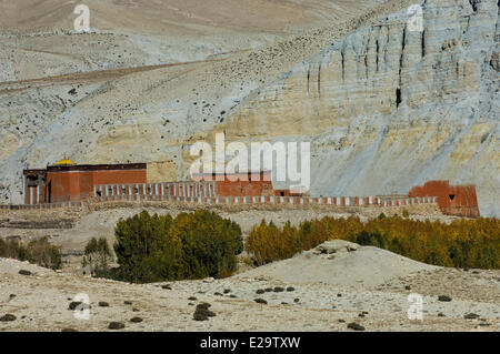 Le Népal, Dhawalagiri Zone, Mustang (ancien royaume de Lo), Tsarang, oasis et ancienne capitale du Mustang, le Monastère Banque D'Images