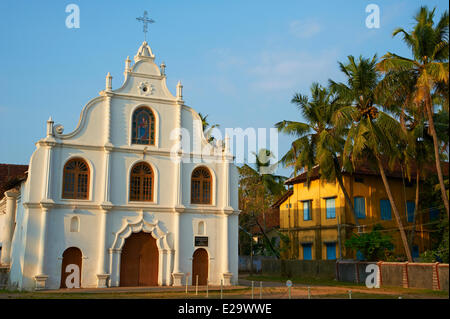 L'Inde, Etat du Kerala, fort Cochin ou Kochi, l'île de Vypin, église notre dame de l'espoir Banque D'Images