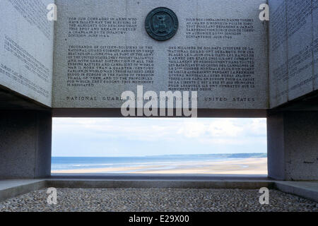 France, Calvados, Colleville sur Mer, Omaha Beach, mémorial de la guerre Banque D'Images