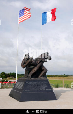 France, Manche, Pouppeville, Utah Beach, mémorial des officiers américains tombés d'Utah Beach Banque D'Images