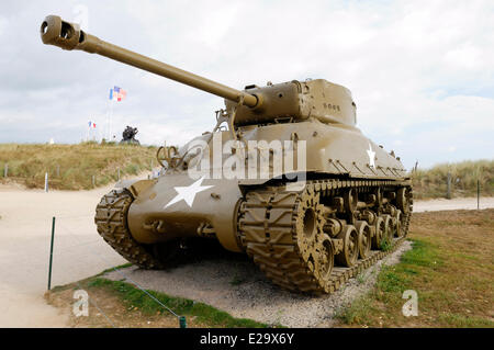 France, Manche, Pouppeville, Utah Beach, Sherman Banque D'Images