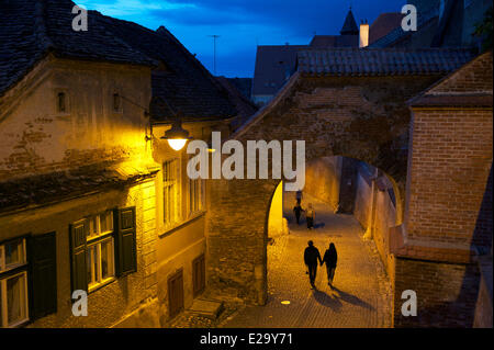 La Roumanie, la Transylvanie, Carpates, Sibiu, la vieille ville Banque D'Images