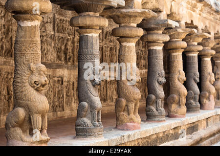 L'Inde, l'Etat du Tamil Nadu, Kanchipuram, temple Vaikunta Perumal temple dédié à Vishnu Banque D'Images