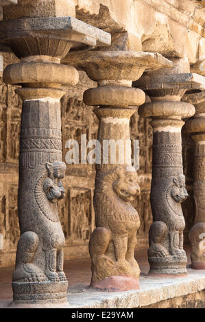 L'Inde, l'Etat du Tamil Nadu, Kanchipuram, temple Vaikunta Perumal temple dédié à Vishnu Banque D'Images