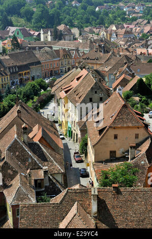 La Roumanie, la Transylvanie, Sighisoara, une des sept villes fortifiées saxon en Transylvanie, inscrite au Patrimoine Mondial de l'UNESCO Banque D'Images