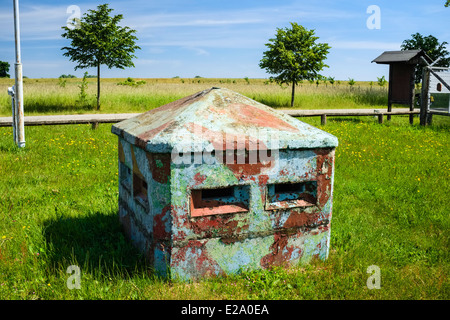 Stresow mémorial pour les déplacement forcé de l'opération "la vermine" en 1952, Aulosen, Saxe-Anhalt, Allemagne Banque D'Images