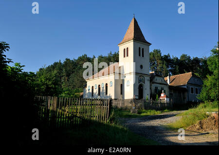 La Roumanie, la Transylvanie, Viscri, partie de villages avec églises fortifiées de Transylvanie, inscrite au Patrimoine Mondial de l'UNESCO Banque D'Images