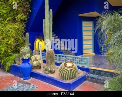 Le Maroc, Haut Atlas, Marrakech, Guéliz, le Jardin Majorelle, le home-studio du peintre français Jacques Majorelle Banque D'Images