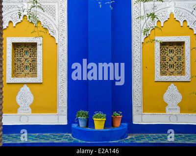 Le Maroc, Haut Atlas, Marrakech, Guéliz, le Jardin Majorelle, le home-studio du peintre français Jacques Majorelle Banque D'Images