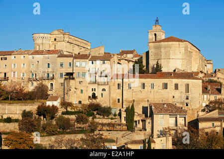 La France, Vaucluse, Luberon, Gordes, étiqueté Les Plus Beaux Villages de France (Les Plus Beaux Villages de France), Banque D'Images