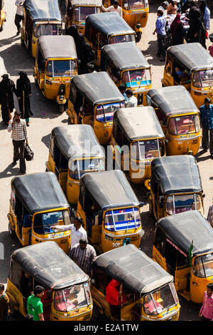 L'Inde, l'état d'Andhra Pradesh, Hyderabad, autorickshaws Banque D'Images