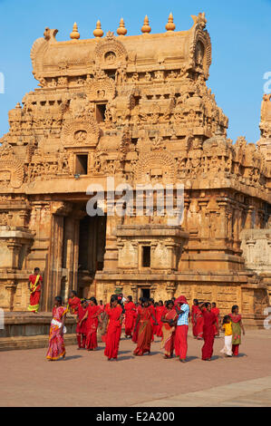 L'Inde, l'Etat du Tamil Nadu, Thanjavur (Tanjore), Temple de Brihadisvara, inscrite au Patrimoine Mondial de l'UNESCO Banque D'Images