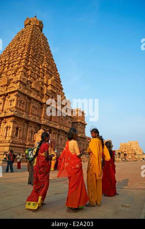 L'Inde, l'Etat du Tamil Nadu, Thanjavur (Tanjore), Temple de Brihadisvara, inscrite au Patrimoine Mondial de l'UNESCO Banque D'Images