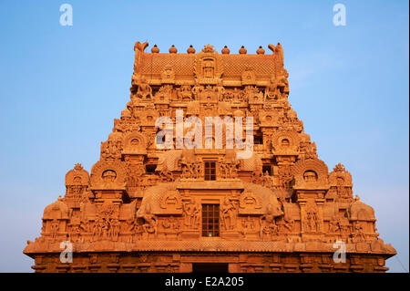 L'Inde, l'Etat du Tamil Nadu, Thanjavur (Tanjore), Temple de Brihadisvara, inscrite au Patrimoine Mondial de l'UNESCO Banque D'Images