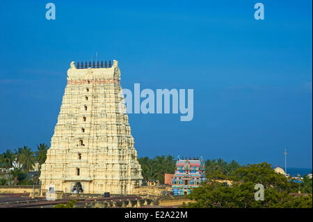 L'Inde, l'Etat du Tamil Nadu, Rameswaram, Ramanatha Swami Temple Banque D'Images