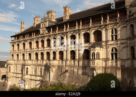 France, Loir et Cher, vallée de la Loire classée au Patrimoine Mondial de l'UNESCO, Blois, Château de Blois, façade des Loges dans François Banque D'Images