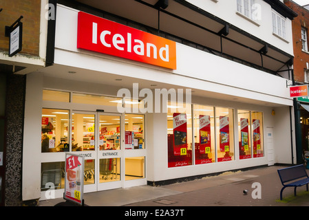 L'Islande en magasin d'aliments surgelés UK ! Banque D'Images