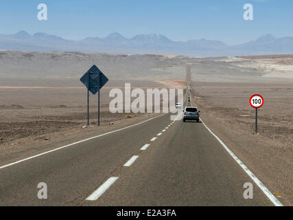 Région d'Antofagasta, Chili, El Loa province, Désert d'Atacama, route de Calama à San Pedro Banque D'Images